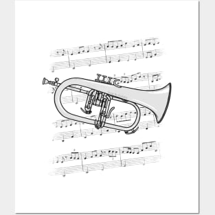 Flugelhorn Player Hornist Brass Musician Posters and Art